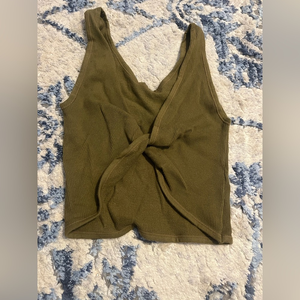 Urban Outfitters Olive Twist Tank Top